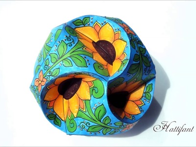 Hattifant - How Fairies make Sunflower Triskele Paper Globes
