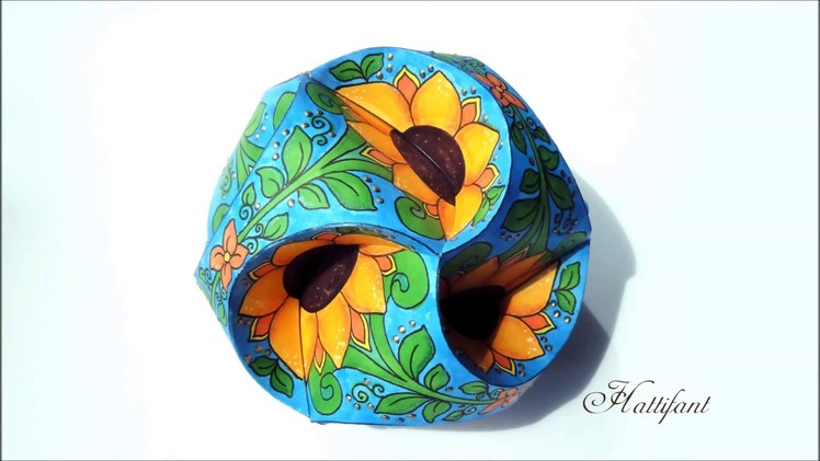 Hattifant - How Fairies make Sunflower Triskele Paper Globes