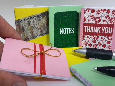 Home-made Mini Notebook Thank You Token