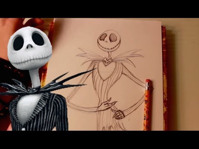 How to Draw JACK SKELLINGTON from Tim Burton's The Nightmare before Christmas - @dramaticparrot