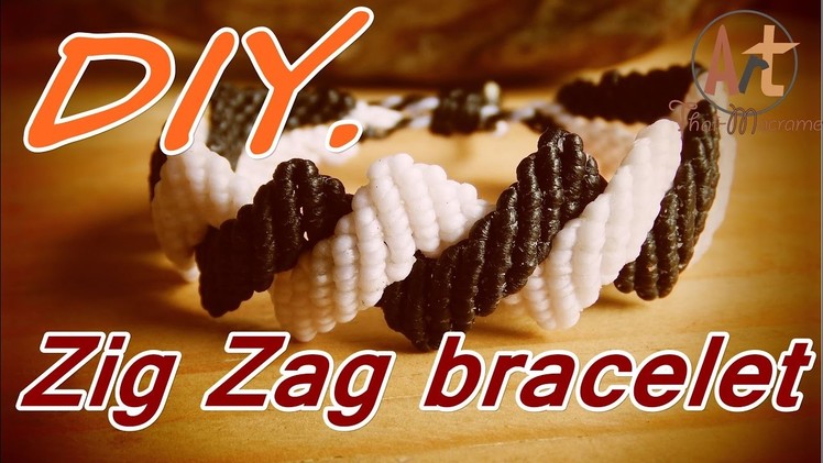 How to make a macrame zig zag knot bracelet