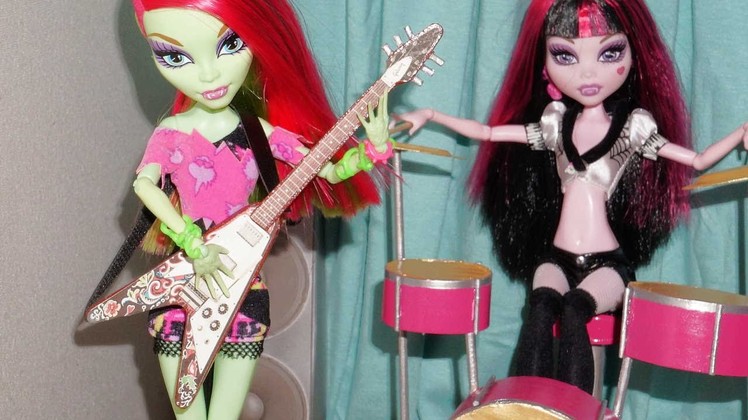 How to make an electric guitar for doll (Monster High, EAH, Barbie, etc)
