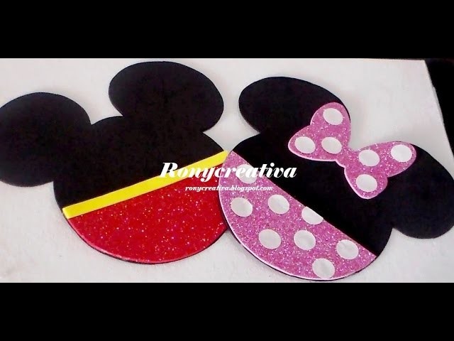 Invitaciones Minnie y Mickey Mouse con solo 3 materiales muy fácil. Ronycreativa