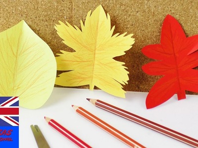 Make a Fall leaf! | Cute colorful leaves for the Fall | Cutting and coloring for kids