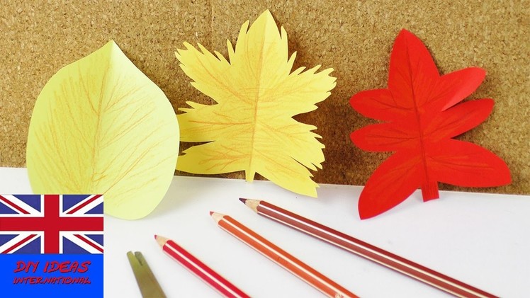 Make a Fall leaf! | Cute colorful leaves for the Fall | Cutting and coloring for kids