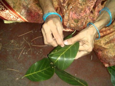 Making of Jackfruit Leaves Basket (Khotto)
