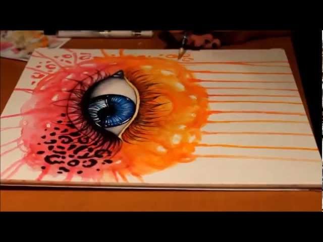 Speedpainting - Watercolor Eye (coloring)