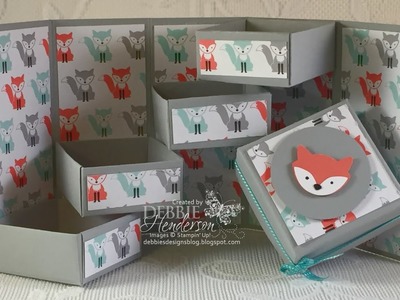 Stepper Box using Stampin' Up! Fox Builder Punch!