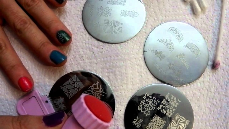 Tutorial uñas decoradas (Nail art) en vídeo Nº20 Estampación de uñas - Bundle monster.MP4