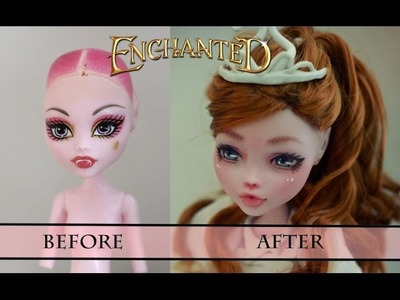 Work in Progress Enchanted - Monster High Faceup how to repaint a doll
