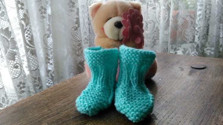 0-3 Months Knitted Booties.Socks | Beginners
