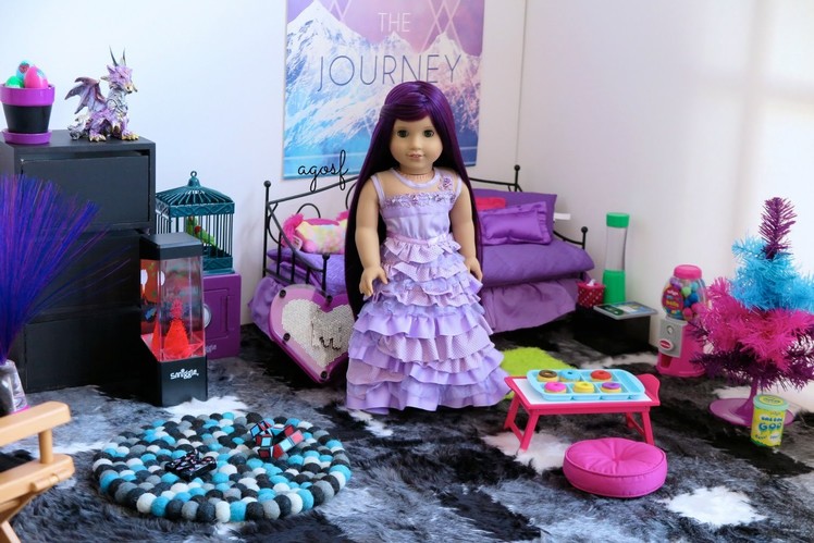 American Girl Doll Disney Descendants Mal's Bedroom ~ HD!