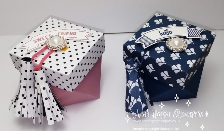 Beautiful Diamond Gift Box using Floral Boutique DSP, UK Independent Stampin Up Demonstrator