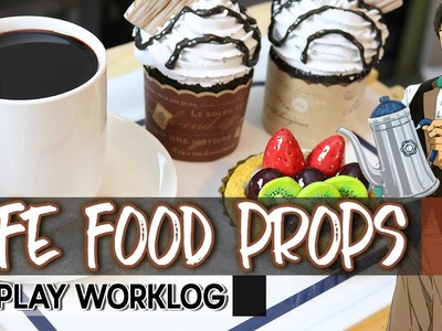 Cosplay Worklog. Cafe Sousuke food props : Coffee, Fruit Tart, Cupcakes [Free! Eternal Summer]
