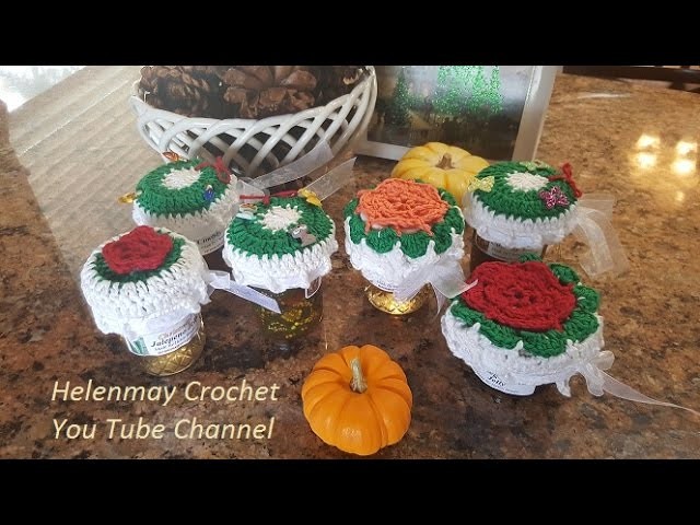 Crochet Quick Easy Beginner Christmas Jar Topper DIY Tutorial