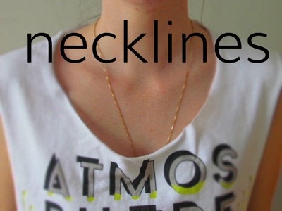 Cut off the neck of t shirts - Make a scoop neck - Cut off collar of tshirt - Change the neckline
