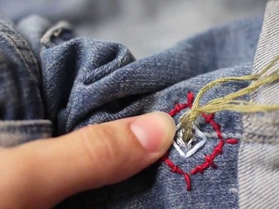 DIY Embroidered shorts