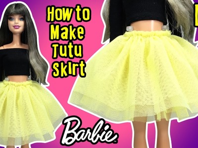 DIY - How to Make Barbie Doll Tutu Skirt - Doll Clothes Tutorial - Making Kids Toys