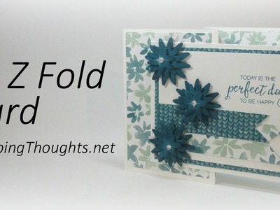 Double Z Fold Card  Perfect Day to be Happy with Blooms & Bliss designer paper from Stampin' Up!