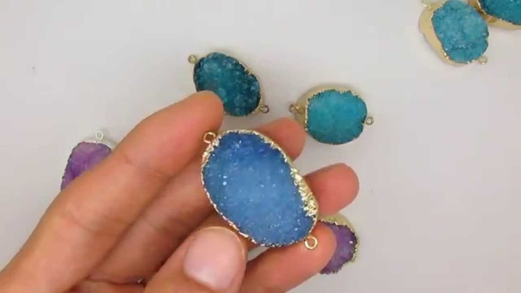 Druzy connectors for jewelry from China,pendant,bracelet,necklace wholesale