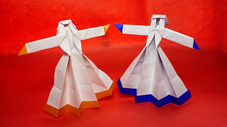 Easy Origami Dancing girl tutorial (Henry Pham)
