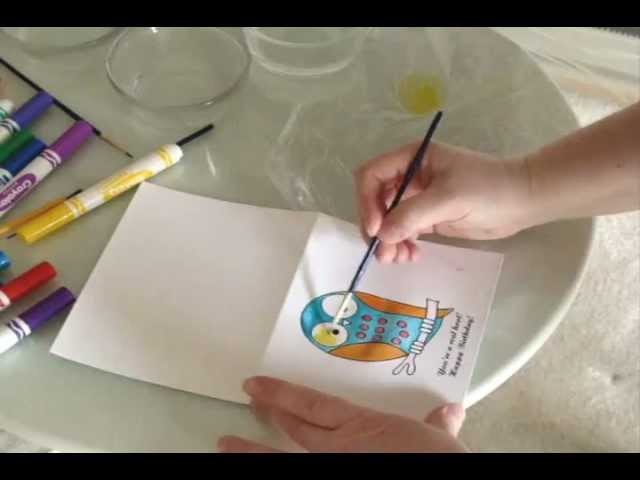 Easy Watercolor Painting with Crayola Washable Markers