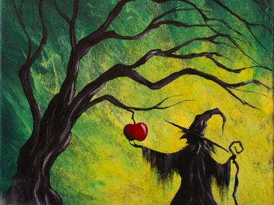 Enchanted Apple Step by Step Acrylic Painting on Canvas for Beginners