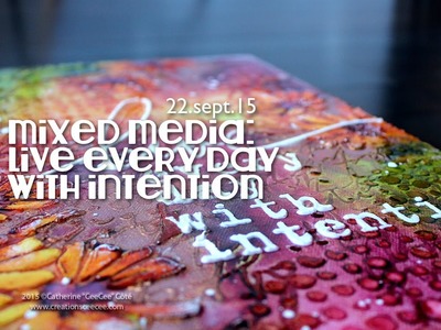 Fall mixed media canvas: live with intention