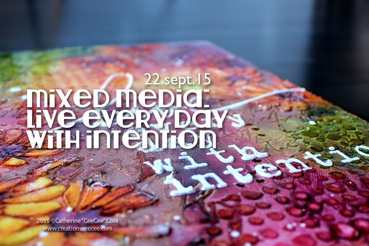 Fall mixed media canvas: live with intention