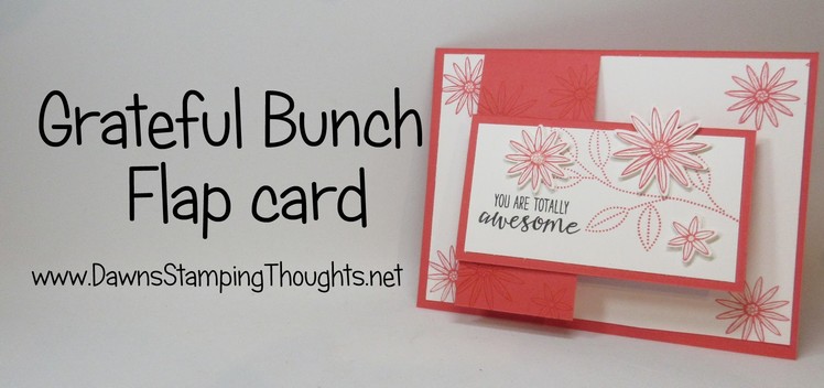Flap card with Grateful Bunch stamp set from Stampin'Up!
