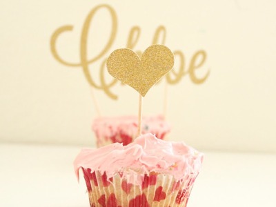 Glitter Cake Toppers - Birthday Party Inspirations from Etsy