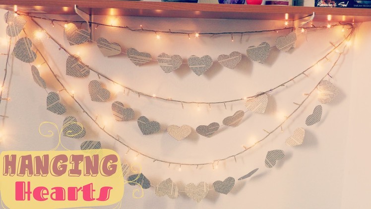 Hanging Hearts - Heart decorations | Bedroom Decor Ideas