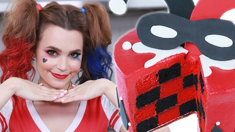 HARLEY QUINN CHECKERED CAKE - NERDY NUMMIES - SUICIDE SQUAD