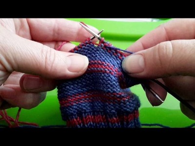 How I knit socks one inside the other - just a demo