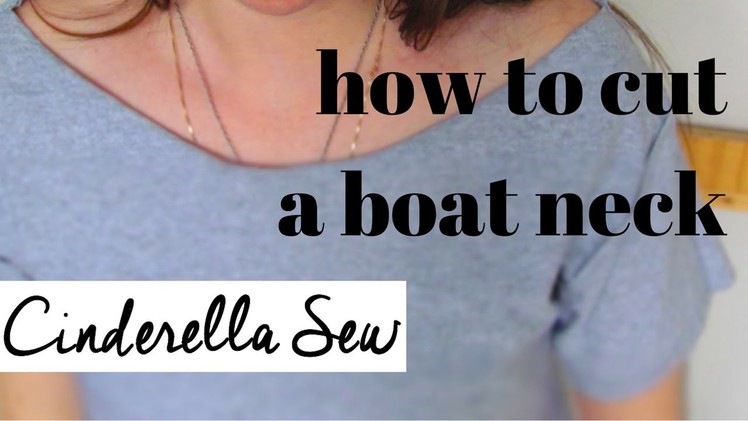 How to cut a boat neck - Make a boat neckline on a shirt - Easy DIY Tshirt Tutorial