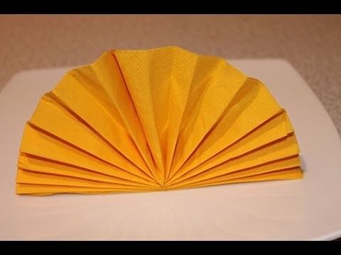 How to Fold Napkin - The Standing Fan Napkin Fold