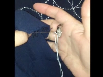 How to Sashiko Stitching ~ part.1 Using a Sashiko thimble