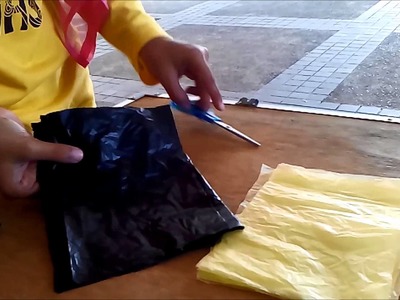 Make flower from plastic bags