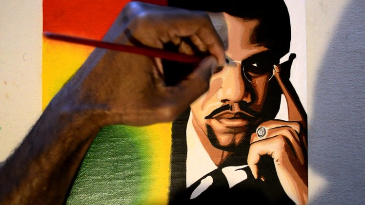 Malcolm X portrait: 5 tips to create realistic acrylic paintings