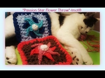 "Passion Star Flower Throw"- (motif)