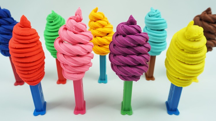 Pez Candy Dispenser Play Doh Surprise Toys! Play Chupa Chups PopUps! and Learn Colors with Ballons