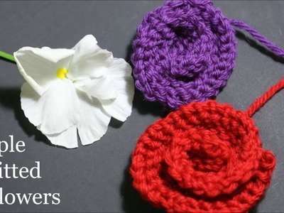 Simple Knitted Flowers