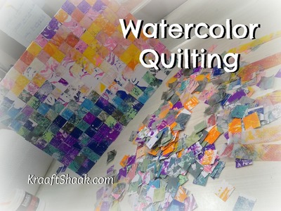 Watercolor "quilting" with gelli plate pulls sped up version