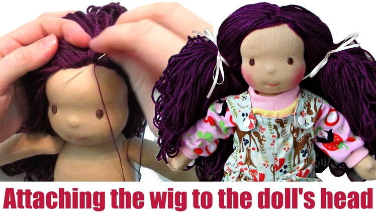 DIY | Attaching the wig to the (girl) doll's head | Sami Doll Tutorials