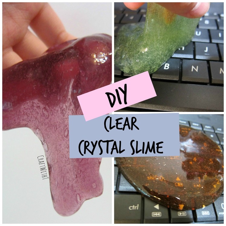 DIY Clear Crystal Cleaning Slime | How-To | CraftWithT | Craftcellent Sunday