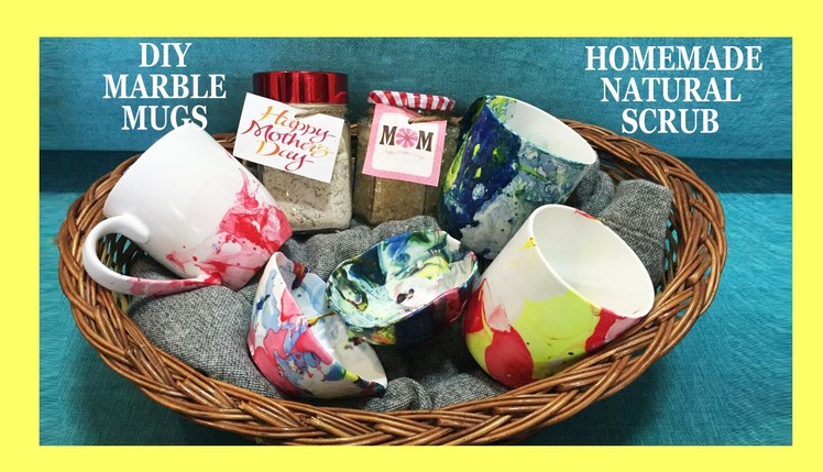 DIY MARBLE MUGS and HOMEMADE NATURAL SCRUB (Using Home Ingredients Only)