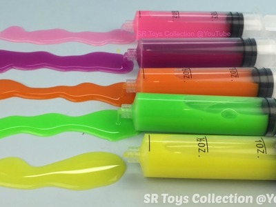How To Make Colours Syringe Jelly Slime DIY Slime Syringer Toy For Kids