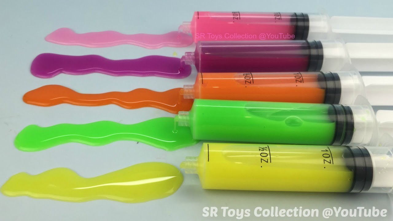 How To Make Colours Syringe Jelly Slime DIY Slime Syringer Toy For Kids