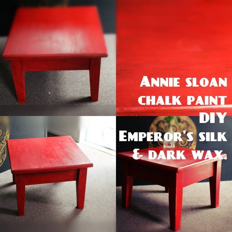 Annie Sloan chalk paint Emperors silk W clear+dark wax. Full tutorial