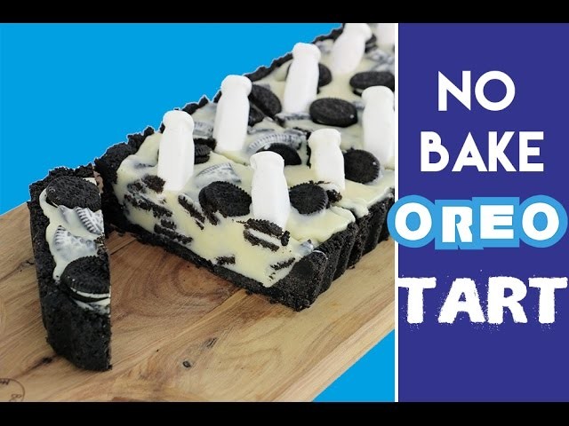 COOKIES & CREAM TART | No Bake Oreo Milk & Cookie Pie Recipe | My Cupcake Addiction